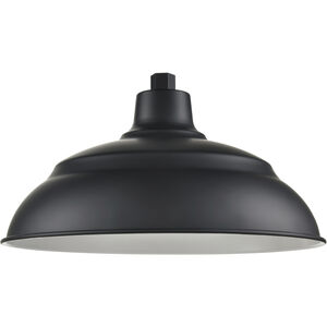 R Series Satin Black 17 inch Aluminum Warehouse Shade